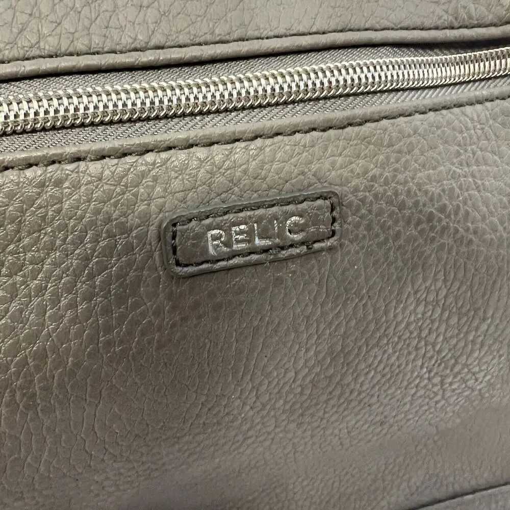 Relic Fossil Gray Pebbled Backpack Adjustable Straps Multiple Pockets‎ & Zipper